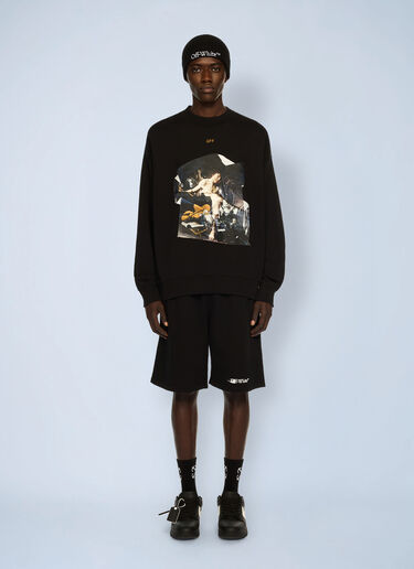 Off-White Cupid Paper Skate Crewneck Sweatshirt Black ofw0162066
