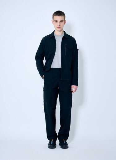 Stone Island Ghost Cotton Pants With Logo Patch Black sto0160018