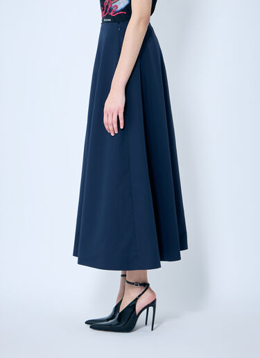 Balenciaga Cotton Midi Skirt Blue bal0259005
