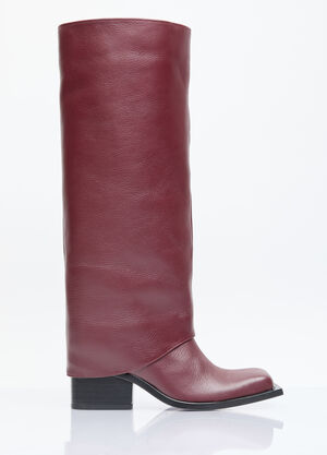 Fidan Novruzova Havva Leather Boots Grey fid0254001