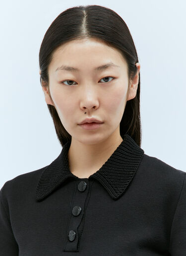 Moncler 로고 패치 폴로 셔츠 블랙 mon0257050