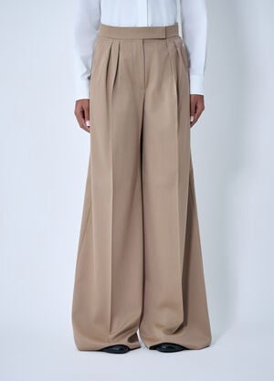 Max Mara Wool Tailored Pants Brown max0263033