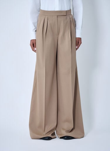 Max Mara Wool Tailored Pants Brown max0263033