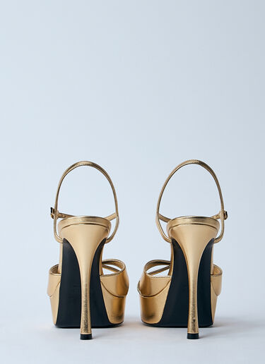 Saint Laurent 德比厚底凉鞋  金色 sla0259032