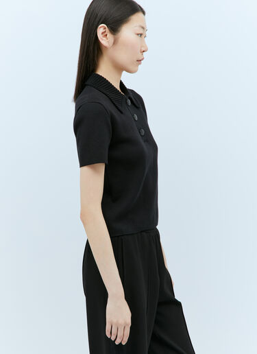 Moncler 로고 패치 폴로 셔츠 블랙 mon0257050