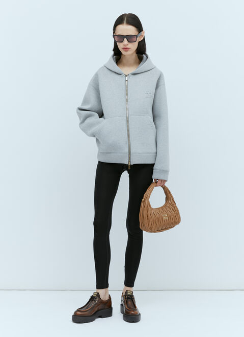Miu Miu Silk Jersey Pants Grey miu0254025