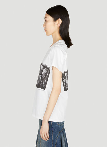 Bustier Print T-Shirt Alexander McQueen Bustier Print T-Shirt White amq0251041