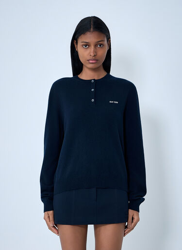 Miu Miu Cashmere Sweater Blue miu0263018