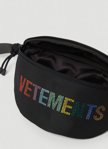 VETEMENTS Rainbow Crystal Belt Bag Black vet0247033