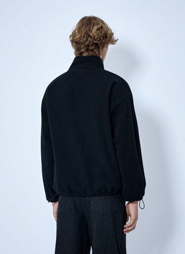 LN-CC® - Miu Miu: Half-Zip Fleece Sweatshirt - Black Miu Miu Half-Zip Fleece Sweatshirt Black miu0366005