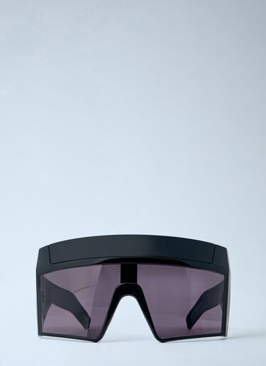 LN-CC® - Rick Owens: Shield-Frame Sunglasses - Black Rick Owens Shield-Frame Sunglasses Black ric0366001