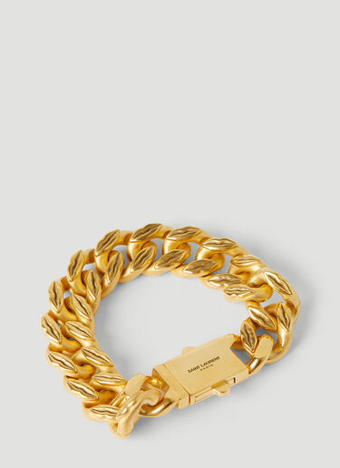 Saint Laurent Gourmette Curb Chain Bracelet Gold sla0245124