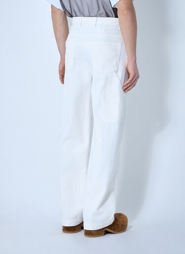 Dries Van Noten Loose Overdryed Pants White dvn0160007