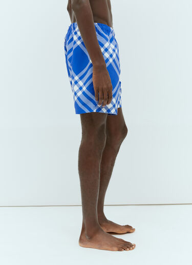Burberry Check Swim Shorts Blue bur0154011
