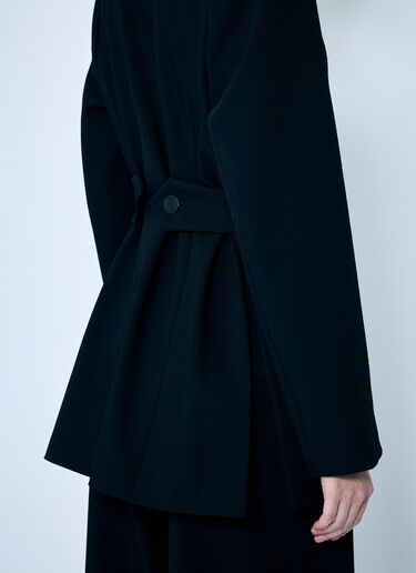 GANNI Solid Twill Suiting Blazer Black gan0259020