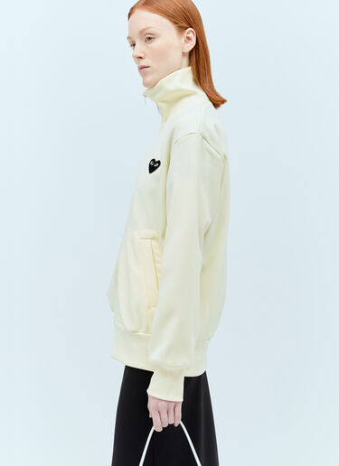 Comme Des Garçons PLAY 로고 패치 집업 맨투맨  베이지 cpl0355026