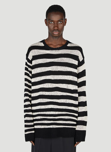 Yohji Yamamoto Striped Sweater Black yoy0152011