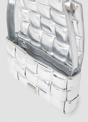Padded Cassette Shoulder Bag Bottega Veneta Padded Cassette Shoulder Bag Silver bov0252107