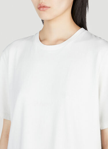 Tonal Logo T-shirt Saint Laurent Tonal Logo T-shirt White sla0253013
