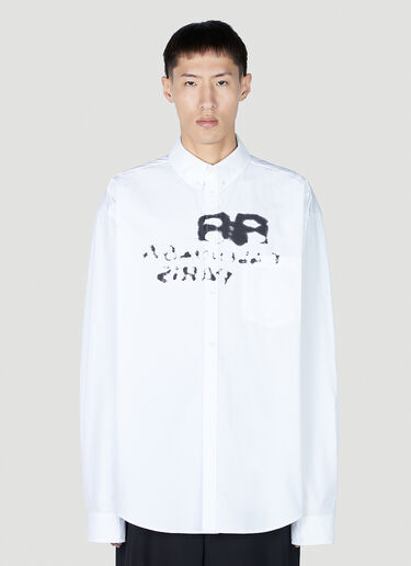 Balenciaga Painted Logo Shirt White bal0151008