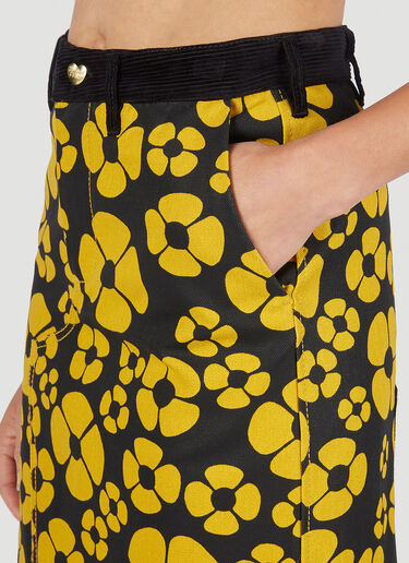 Marni x Carhartt Floral Print Skirt Yellow mca0250008