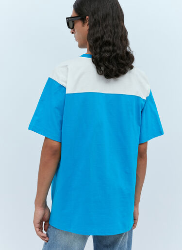Gucci Logo Print T-Shirt Blue guc0153060