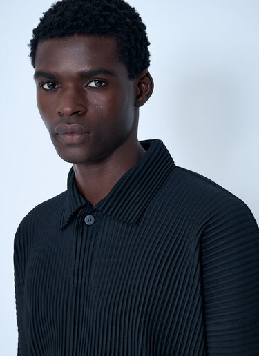 Pleated Polo Shirt Homme Plissé Issey Miyake Pleated Polo Shirt Black hmp0162010