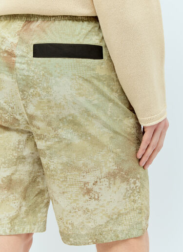 Stone Island Camo Drawstring Shorts Green sto0156053