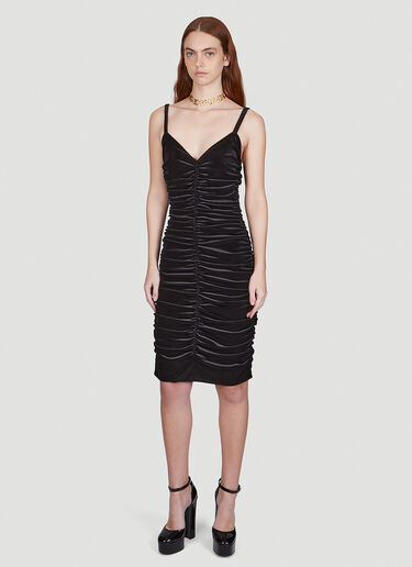 Dolce & Gabbana Ruched Dress Black dol0250003