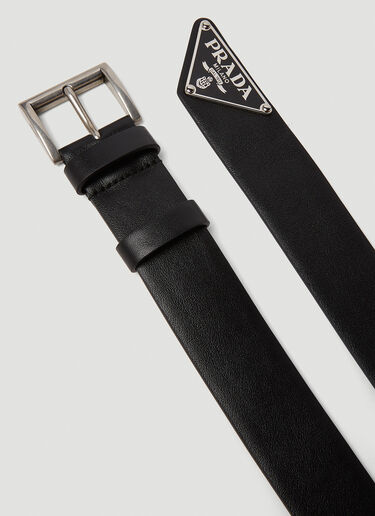 Prada Logo Plaque Belt Black pra0250010