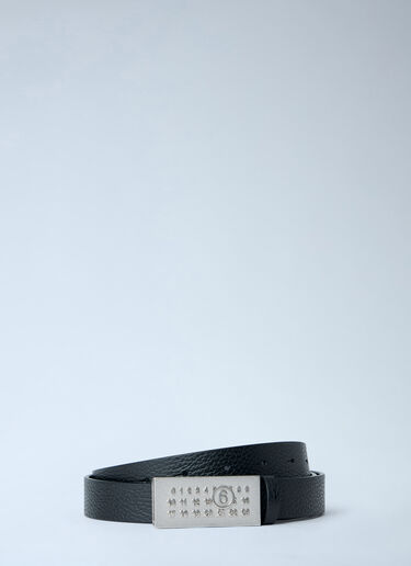 MM6 Maison Margiela Logo Motif Belt Black mmm0264019