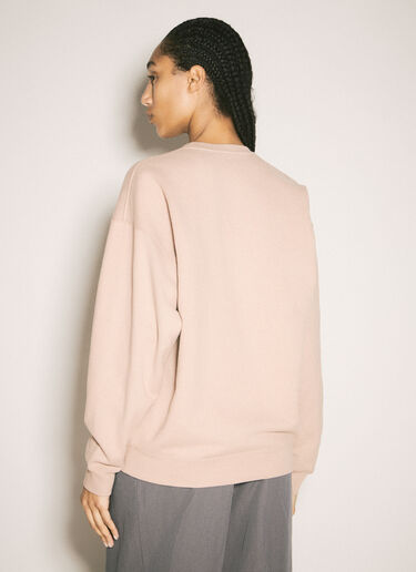 Saint Laurent Logo Embroidery Sweatshirt Beige sla0257025