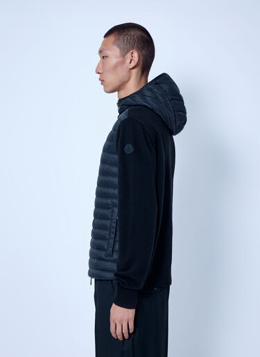 LN-CC® - Moncler: Padded Cashmere Blend Cardigan - Black Moncler Padded Cashmere Blend Cardigan Black mon0166017