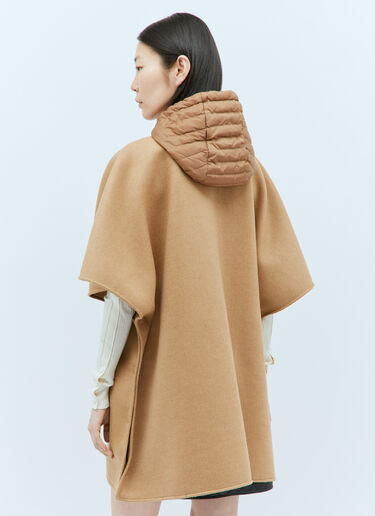 Moncler Hooded Down Cape Beige mon0257040
