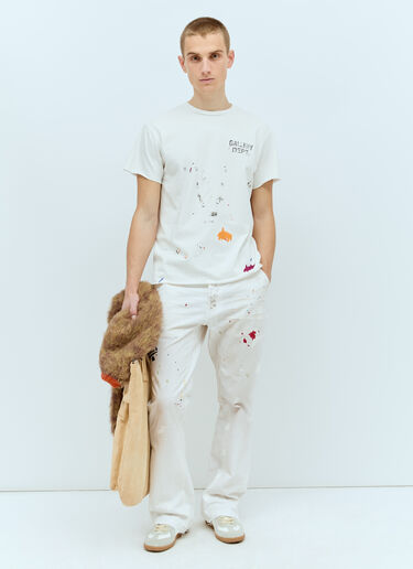 Gallery Dept. Painted Carpenter Flared Jeans White gdp0153044