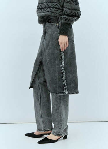 Snow Washed Skirt Jeans GANNI Snow Washed Skirt Jeans Black gan0254007