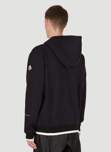 7 Moncler FRGMT Hiroshi Fujiwara Logo Embroidery Hooded Sweatshirt Black mfr0351004