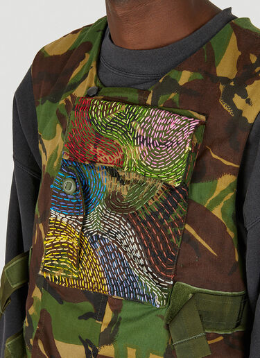 DRx FARMAxY FOR LN-CC Embroidered Military Vest Green drx0348004
