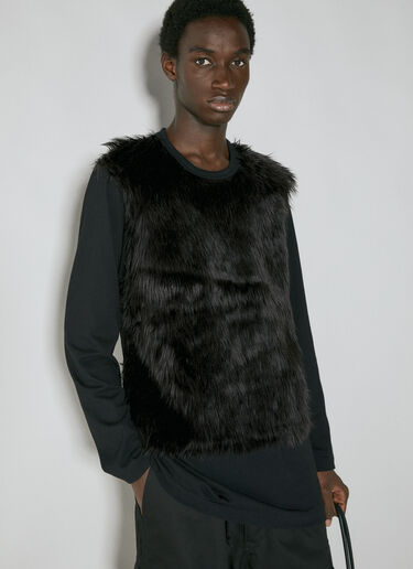 Comme des Garçons Homme Plus 人造毛皮 T 恤 黑色 hpl0154004