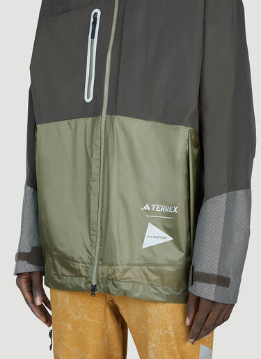 adidas Terrex x And Wander Xploric Rain Jacket Green ata0152004