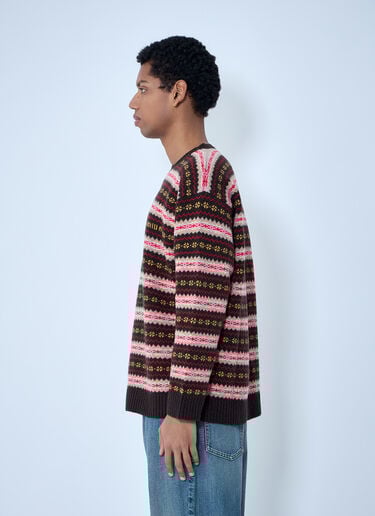 Miu Miu Fairisle Sweater Brown miu0164005