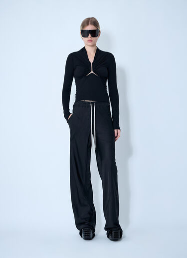 斜裁抽绳长裤  Rick Owens 斜裁抽绳长裤  黑色 ric0261010