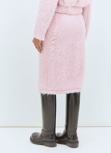 Dries Van Noten Fluffy Midi Skirt Pink dvn0258007