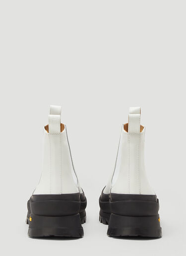 Jil Sander Leather Ankle Boots White jil0143025