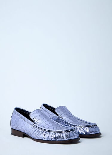 Dries Van Noten Croc-Embossed Loafers Purple dvn0259003