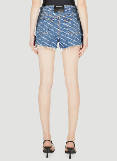 Bite Logo Shorts Alexander Wang Bite Logo Shorts Blue awg0247021