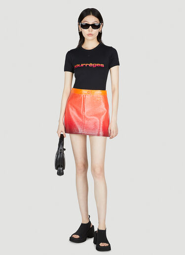 Sunset Bumpy T-Shirt Courrèges Sunset Bumpy T-Shirt Black cou0253007
