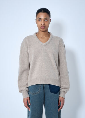 Acne Studios Open Back Wool Knit Beige acn0264065