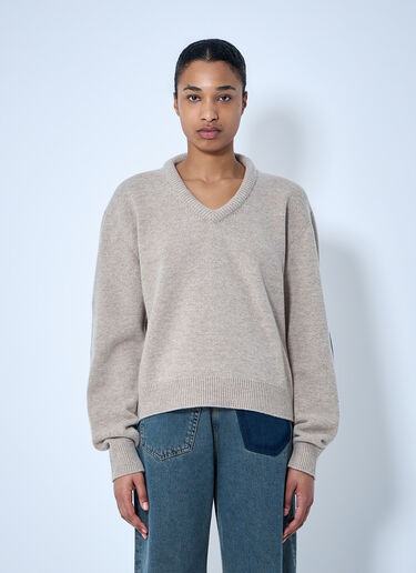 Acne Studios Open Back Wool Knit Beige acn0264065
