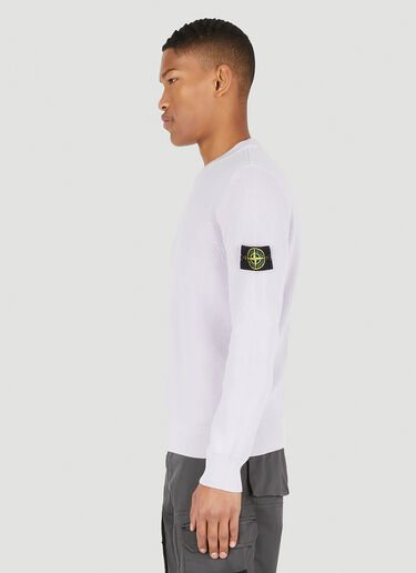 Stone Island Logo-Patch Knitted Sweater Pink sto0148051